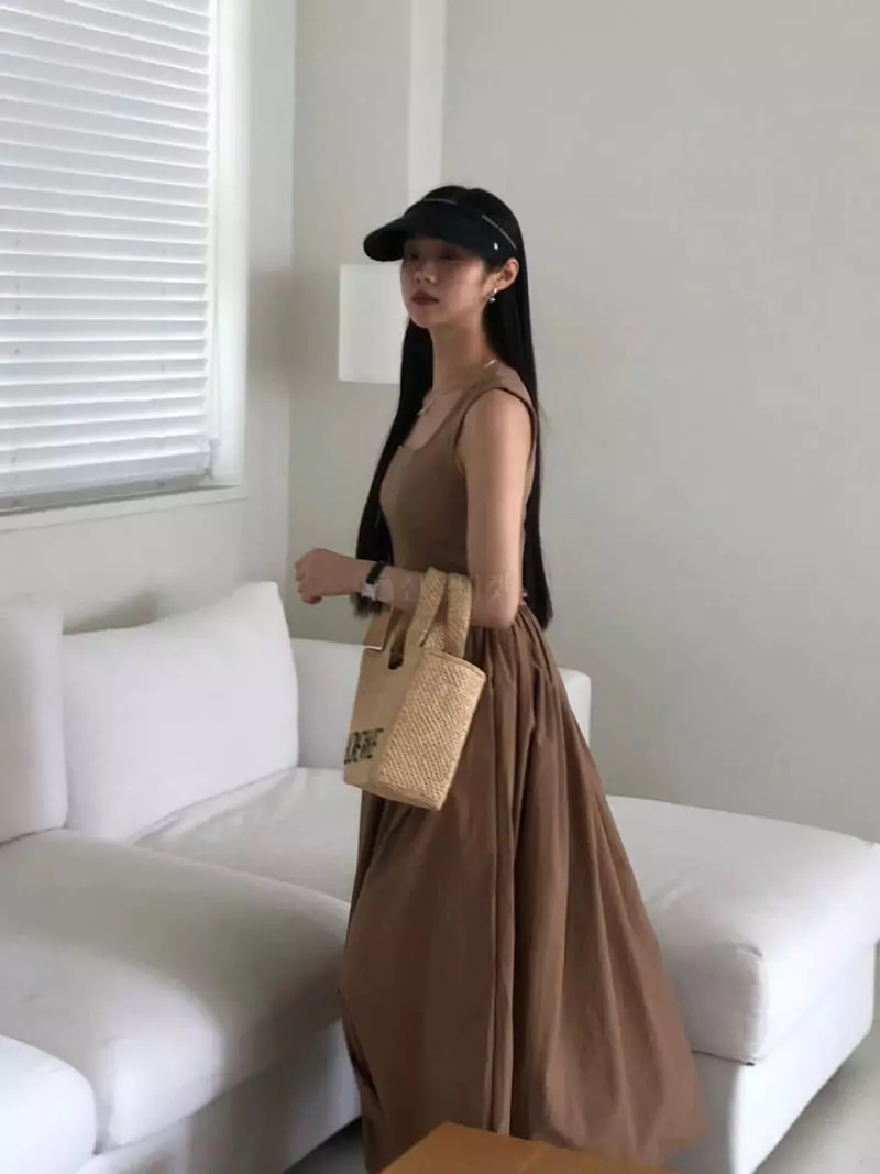 Your - Korean Women Fashion - #restrostyle - Pure Square Sleeveless One-piece - 7