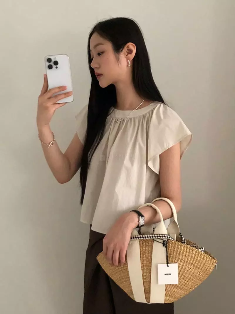 Your - Korean Women Fashion - #womensfashion - Cloud Shirring Blouse - 7