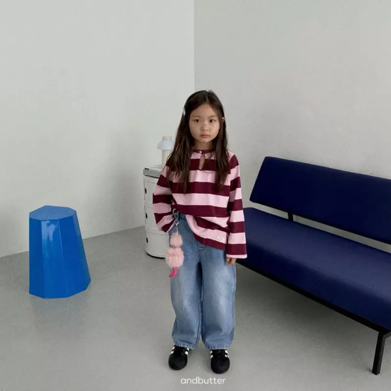 Andbutter - Korean Children Fashion - #kidsshorts - Tom Stripes Tee - 8