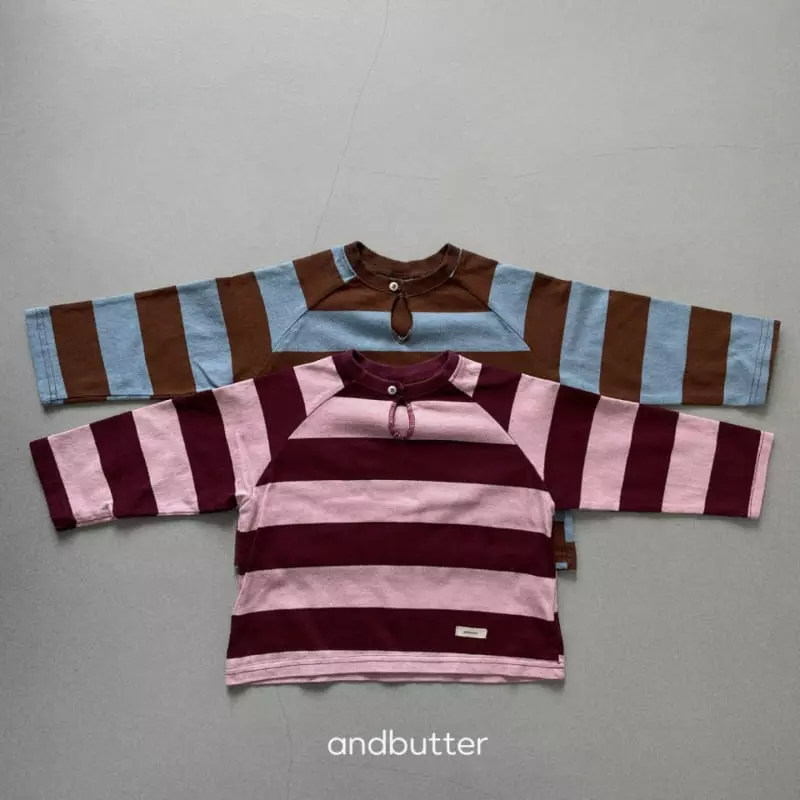 Andbutter - Korean Children Fashion - #prettylittlegirls - Tom Stripes Tee
