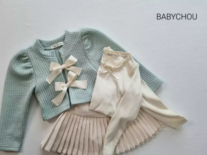 Babychou - Korean Children Fashion - #Kfashion4kids - Ribbon Rib Tee - 2