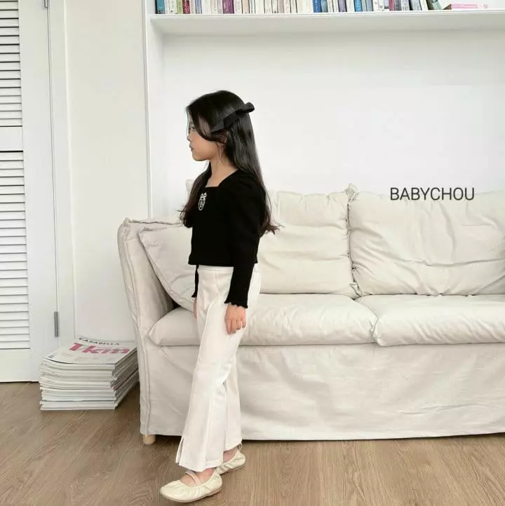Babychou - Korean Children Fashion - #kidsshorts - Slit Pants - 6