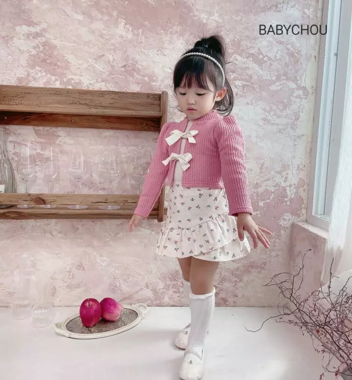 Babychou - Korean Children Fashion - #toddlerclothing - Flower Frill Skirt - 7