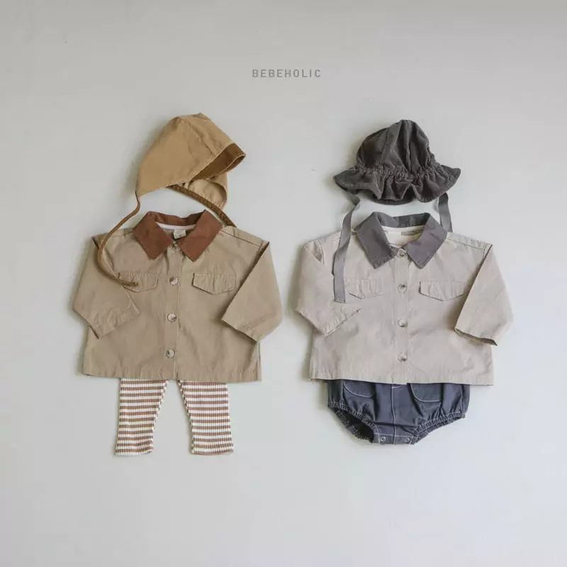 Bebe Holic - Korean Baby Fashion - #babyboutiqueclothing - Color Collar Shirt Jacket - 11