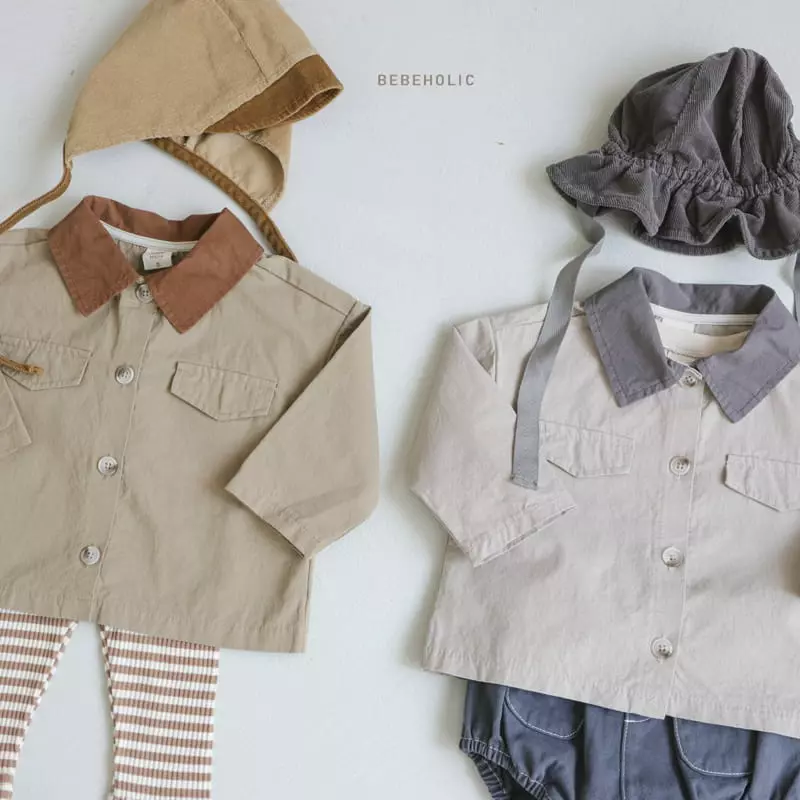 Bebe Holic - Korean Baby Fashion - #babyclothing - Color Collar Shirt Jacket - 12