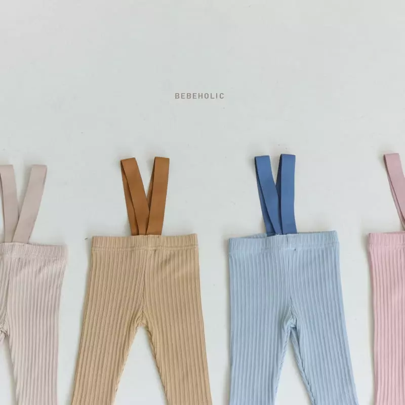 Bebe Holic - Korean Baby Fashion - #babyfashion - Rib Dungarees Leggings