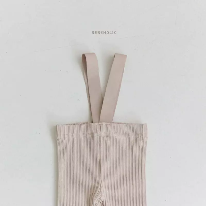 Bebe Holic - Korean Baby Fashion - #babygirlfashion - Rib Dungarees Leggings - 4