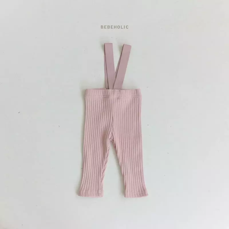 Bebe Holic - Korean Baby Fashion - #babyoninstagram - Rib Dungarees Leggings - 5