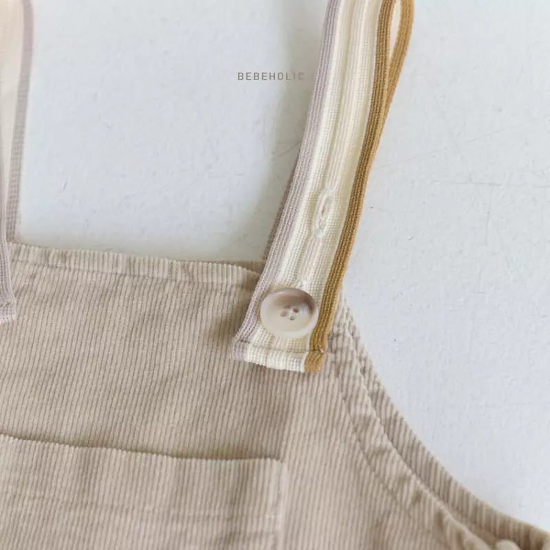 Bebe Holic - Korean Baby Fashion - #babyoutfit - Woodie Dungarees Bodysuit - 8