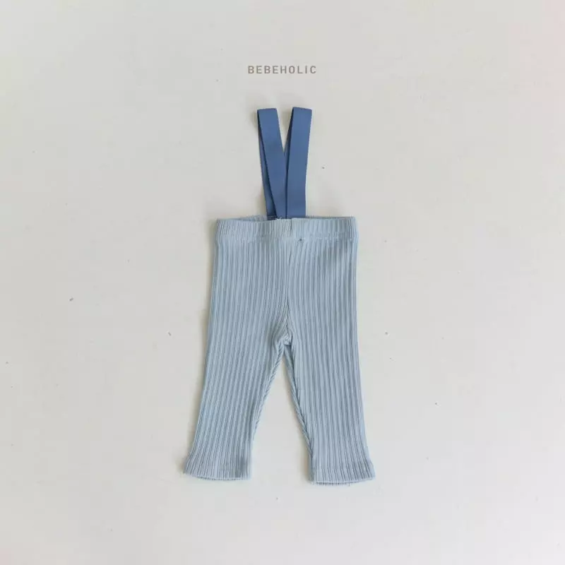 Bebe Holic - Korean Baby Fashion - #babyoutfit - Rib Dungarees Leggings - 7