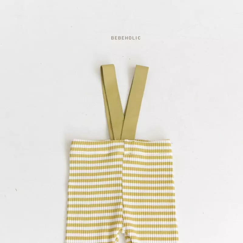 Bebe Holic - Korean Baby Fashion - #onlinebabyboutique - Stripes Dungarees Leggings - 5