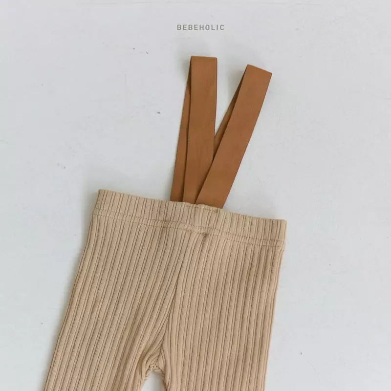 Bebe Holic - Korean Baby Fashion - #onlinebabyboutique - Rib Dungarees Leggings - 10