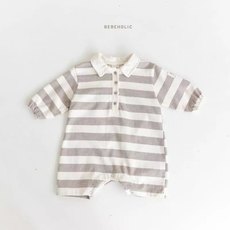 Bebe Holic - Korean Baby Fashion - #smilingbaby - Latte Collar Bodysuit - 9