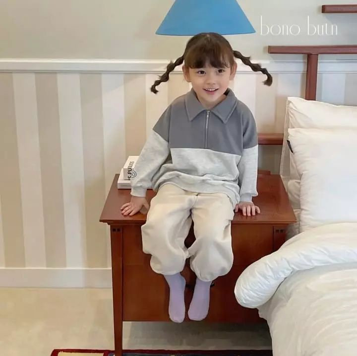 Bonobutton - Korean Children Fashion - #kidsshorts - Scallop Butter Sweatshirt - 2