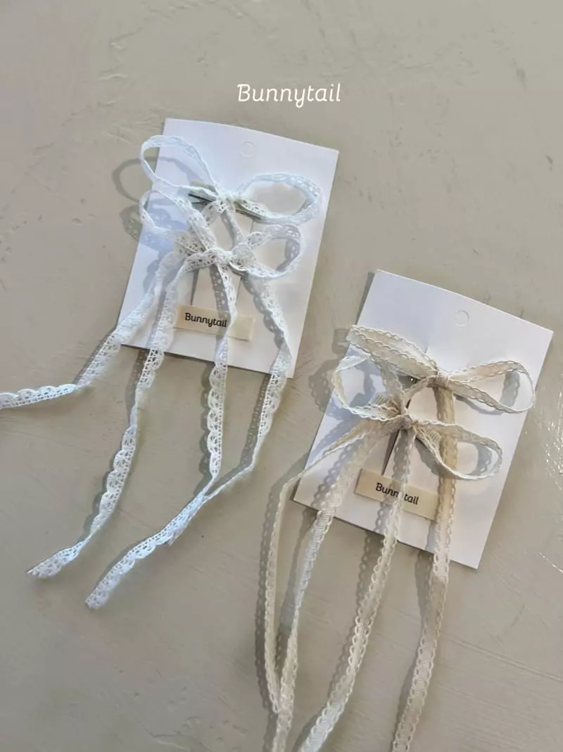 Bunnytail - Korean Children Fashion - #todddlerfashion - Lace Hairpin - 4
