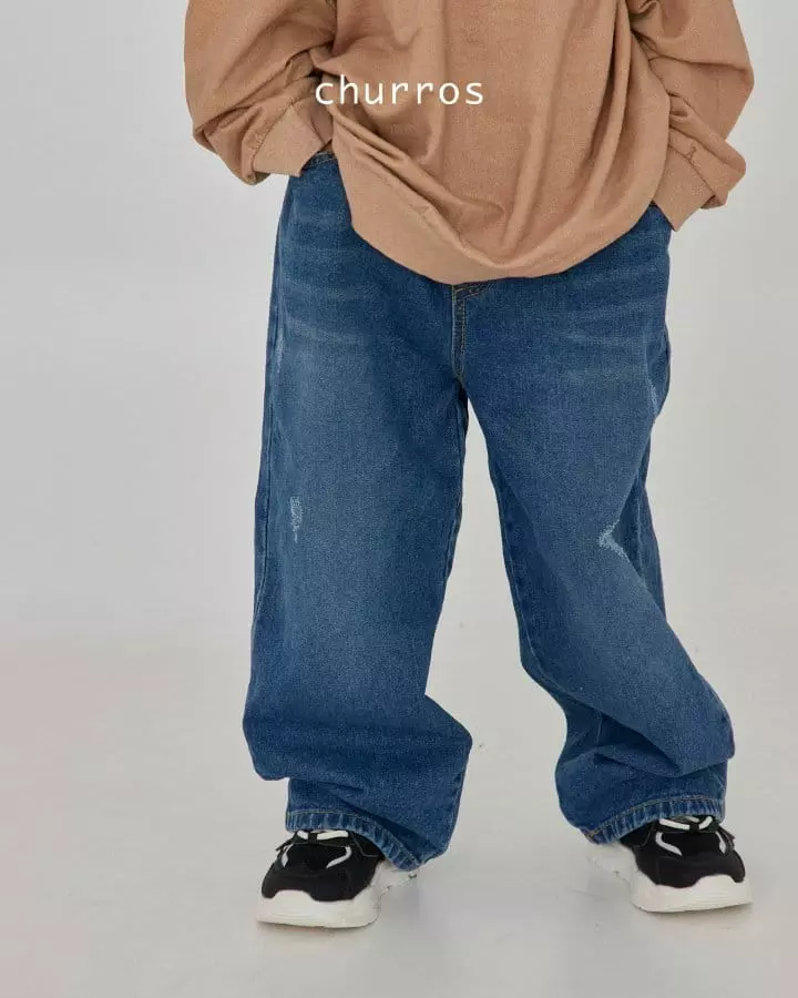 Churros - Korean Children Fashion - #kidzfashiontrend - Cat Vinrage Jeans - 10