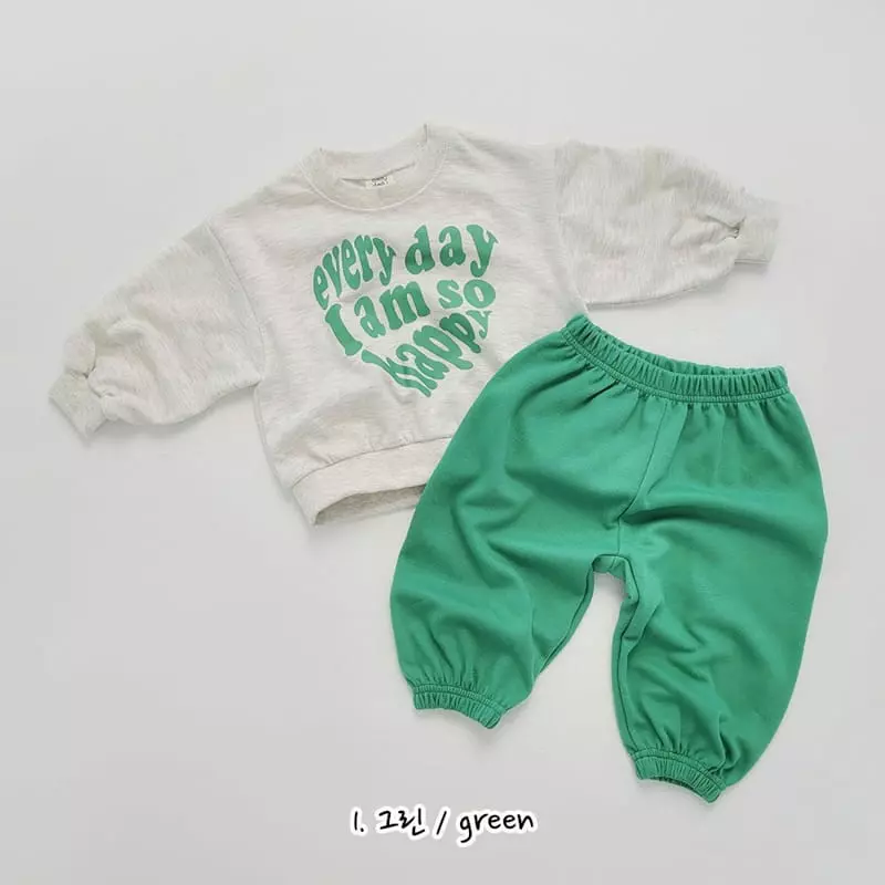 Daily Daily - Korean Children Fashion - #designkidswear - Love Day Top Bottom Set - 2