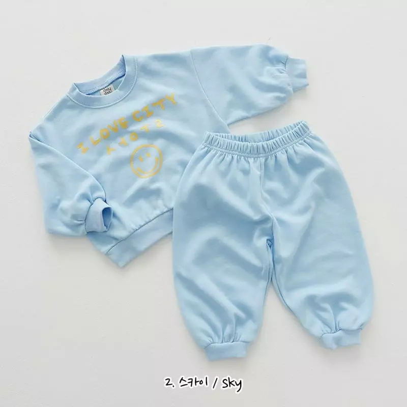 Daily Daily - Korean Children Fashion - #kidsstore - City Smile Top Bottom Set - 3