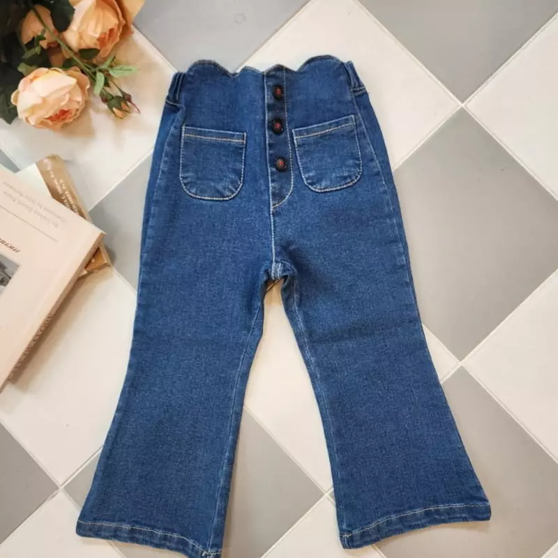 Dalla - Korean Children Fashion - #Kfashion4kids - Wave Jeans