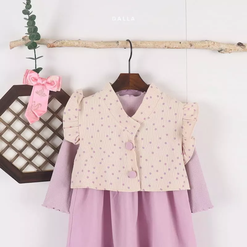 Dalla - Korean Children Fashion - #designkidswear - Dot Girl Hanbok - 2