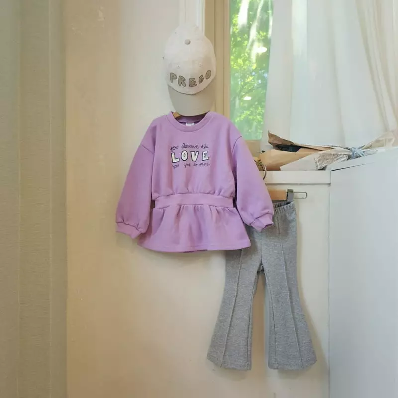 Dalla - Korean Children Fashion - #kidsstore - Love Top Bottom Set - 6