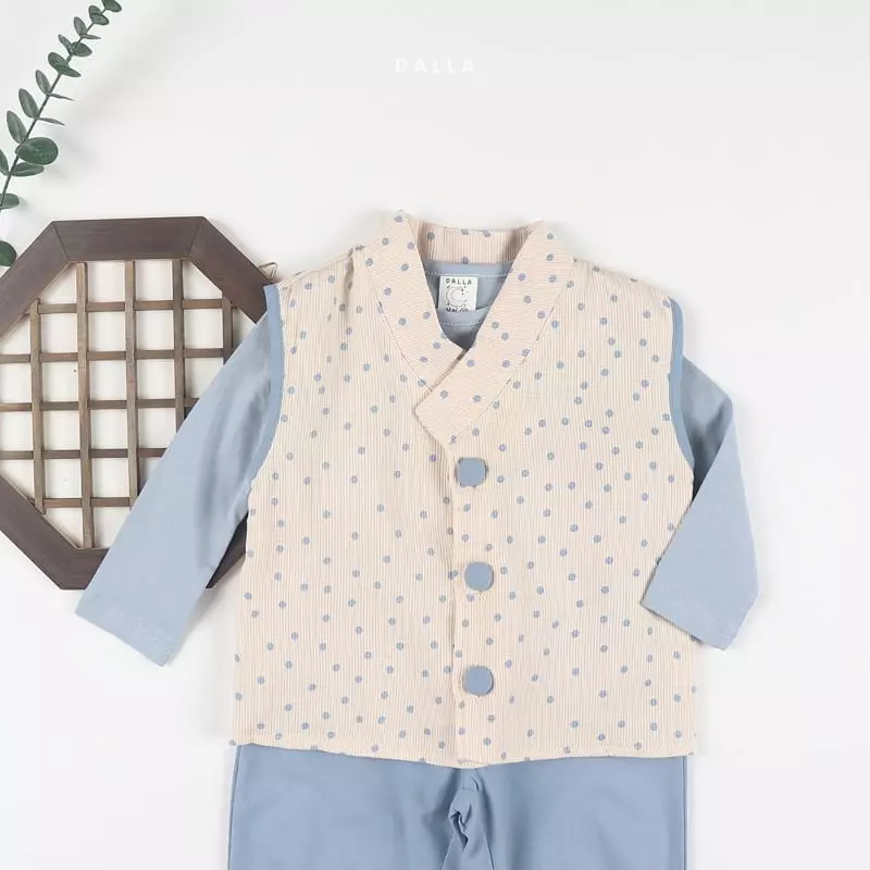 Dalla - Korean Children Fashion - #kidsstore - Dot Boy Hanbok - 5