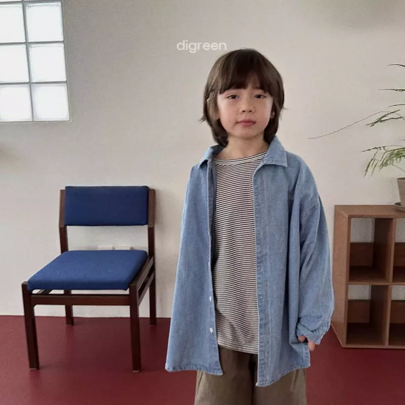 Digreen - Korean Children Fashion - #kidsshorts - Bonbon Stripes Tee - 11