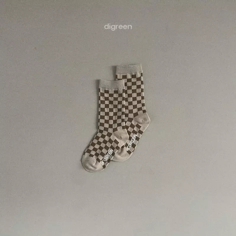 Digreen - Korean Children Fashion - #stylishchildhood - Checker Board Socks - 7