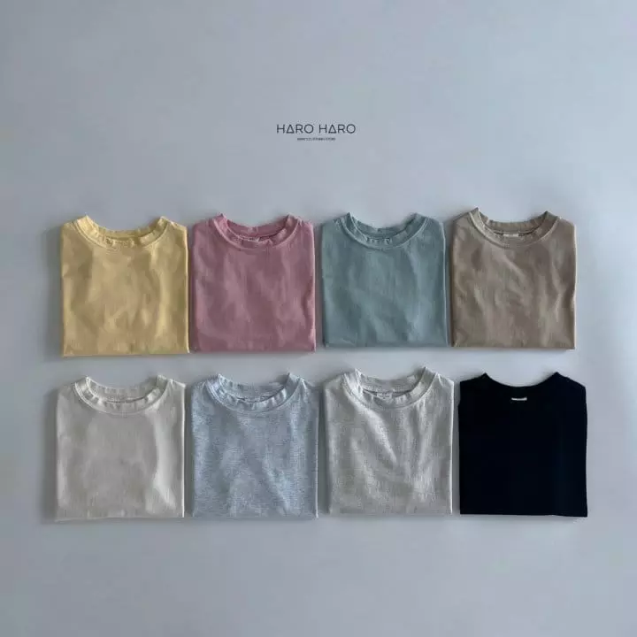 Haro Haro - Korean Children Fashion - #childrensboutique - Autumm Basic Tee - 7