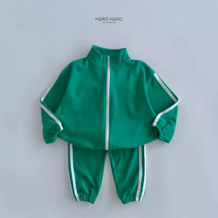 Haro Haro - Korean Children Fashion - #littlefashionista - Training Zip-up Set - 8