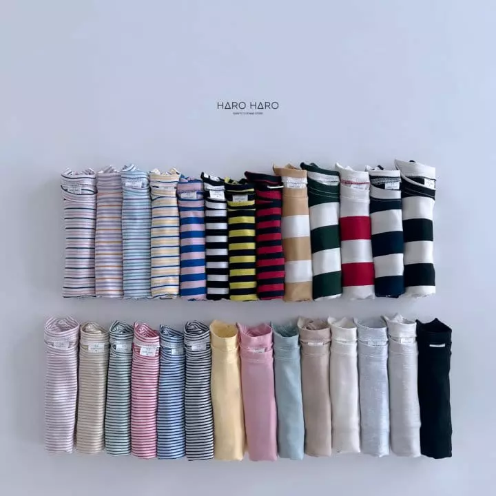 Haro Haro - Korean Children Fashion - #todddlerfashion - Autumm Basic Tee - 4