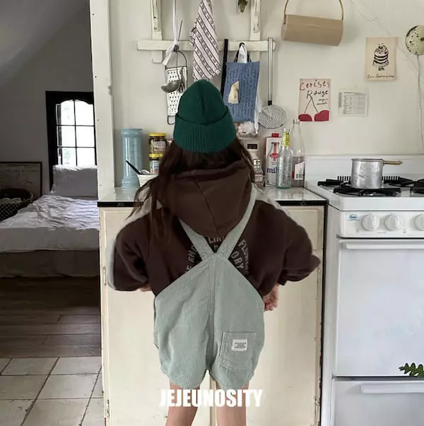 Jejeunosity - Korean Children Fashion - #magicofchildhood - Rib Berry Short Overalls - 12