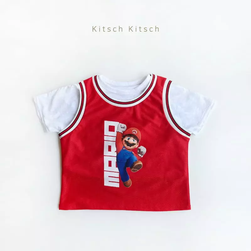 Kitsch Kitsch - Korean Children Fashion - #kidzfashiontrend - Red Hat M Sleeveless Top Bottom Set - 7