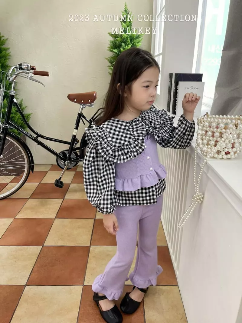Melikey - Korean Children Fashion - #Kfashion4kids - Frill Bustier Top Bottom Set - 11