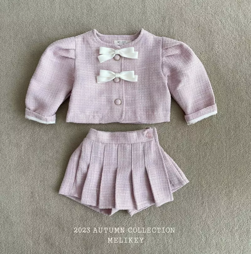 Melikey - Korean Children Fashion - #designkidswear - Coco Twid Top Bottom Set - 11