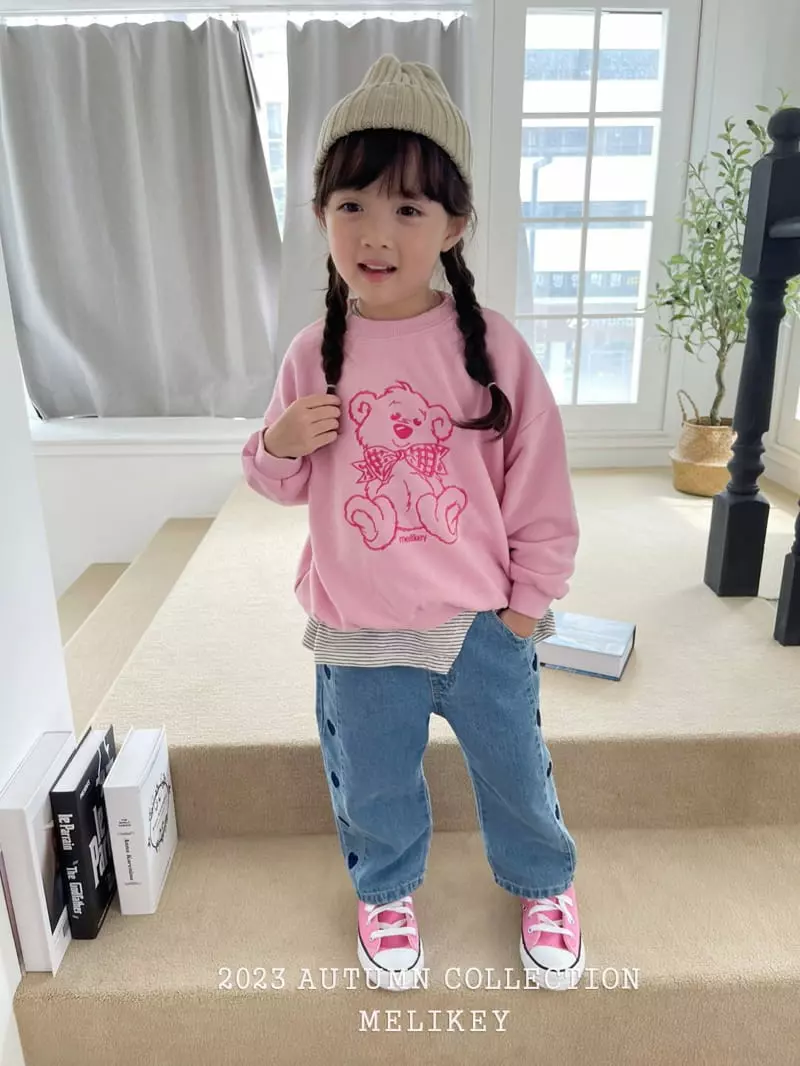 Melikey - Korean Children Fashion - #discoveringself - Heart Embroidery Pants - 9