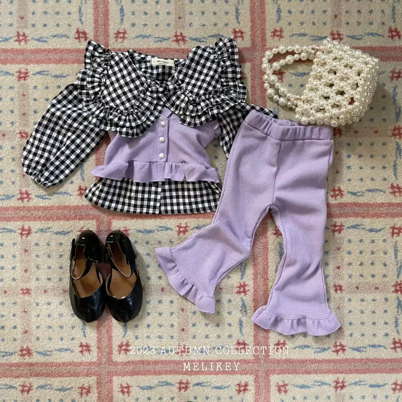 Melikey - Korean Children Fashion - #kidsshorts - Frill Bustier Top Bottom Set - 8