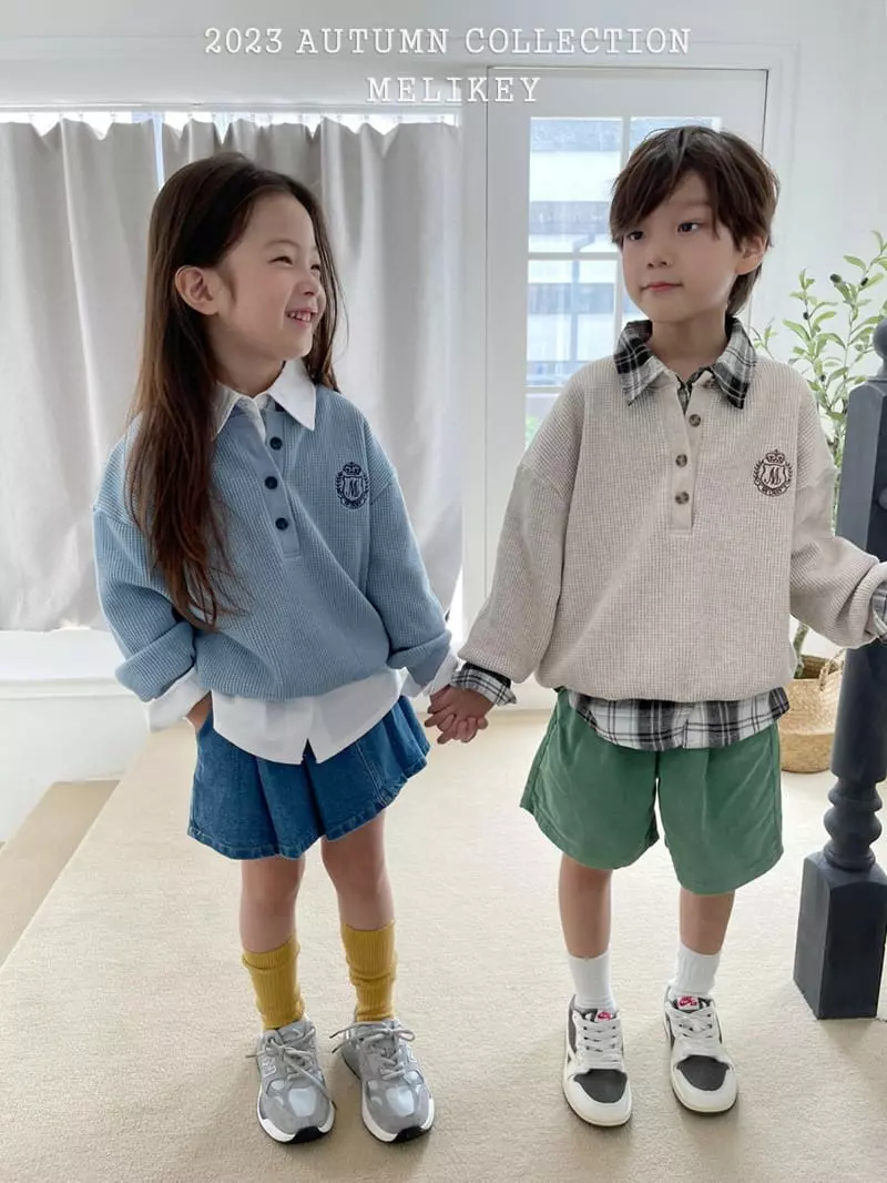 Melikey - Korean Children Fashion - #kidsshorts - Waffle Danjjack Sweatshirt - 10