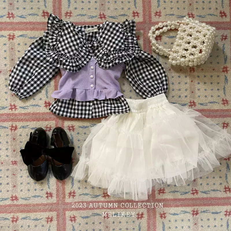 Melikey - Korean Children Fashion - #kidsstore - Frill Bustier Top Bottom Set - 9