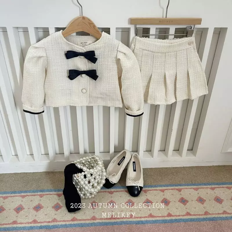 Melikey - Korean Children Fashion - #minifashionista - Coco Twid Top Bottom Set - 6