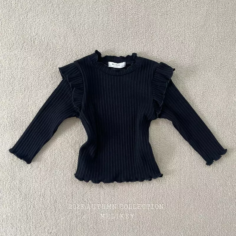 Melikey - Korean Children Fashion - #stylishchildhood - Frill Wing Tee