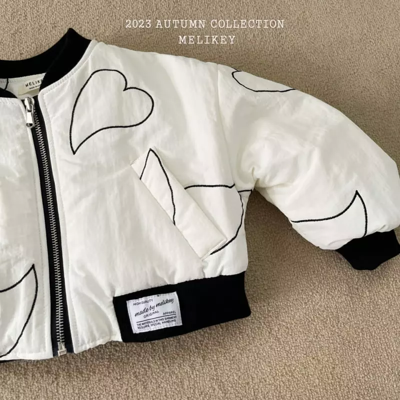 Melikey - Korean Children Fashion - #toddlerclothing - Heart Shirring Jacket - 3