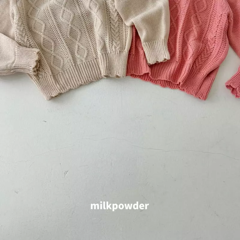 Milk Powder - Korean Children Fashion - #prettylittlegirls - Rose Knit Pullover - 4