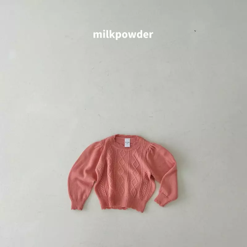 Milk Powder - Korean Children Fashion - #childofig - Rose Knit Pullover - 5
