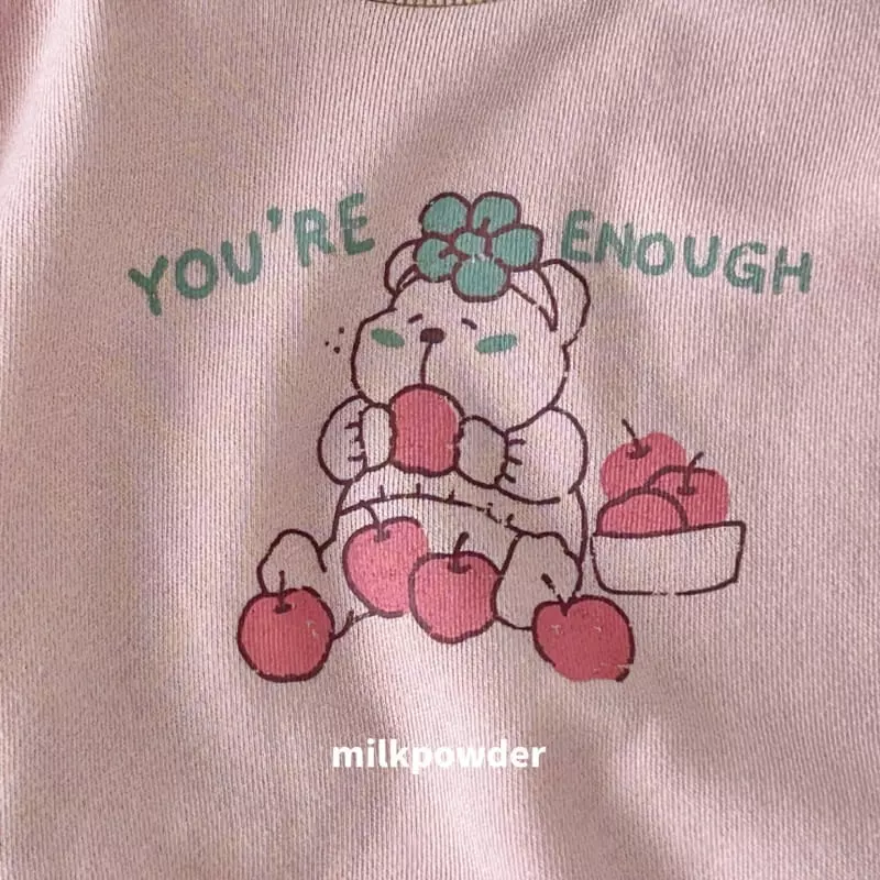 Milk Powder - Korean Children Fashion - #designkidswear - Apple Bear Sweatshirt - 11