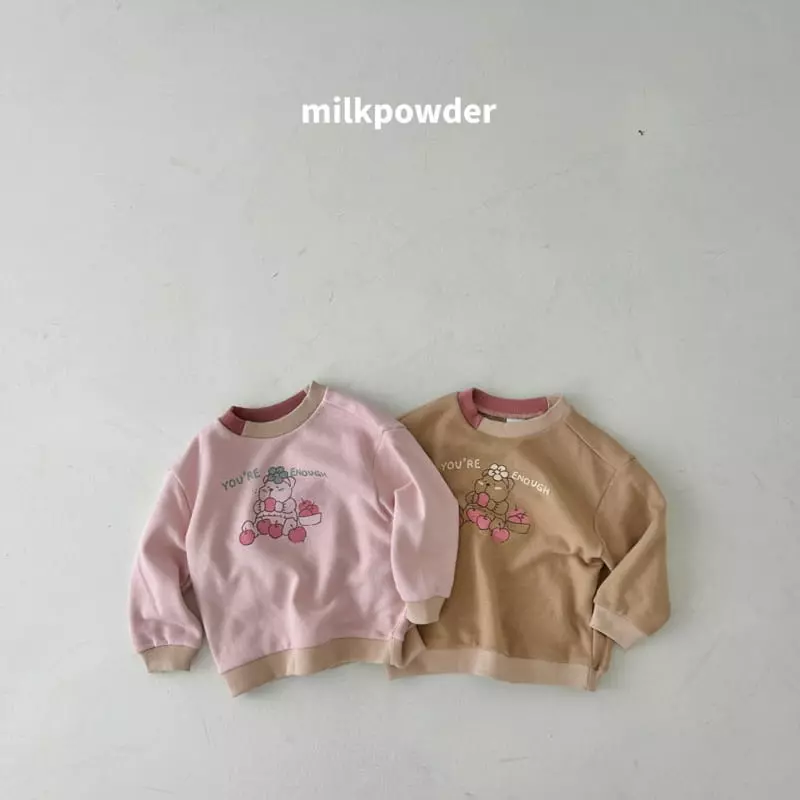 Milk Powder - Korean Children Fashion - #kidsstore - Apple Bear Sweatshirt