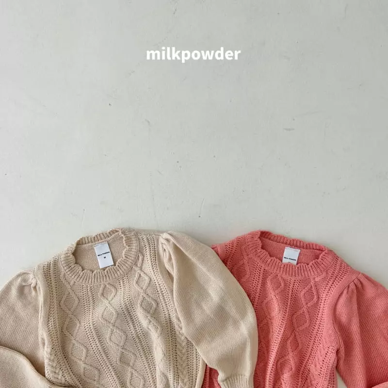 Milk Powder - Korean Children Fashion - #prettylittlegirls - Rose Knit Pullover - 3