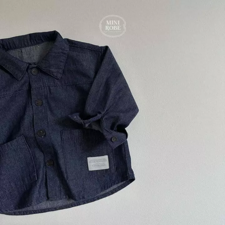 Mini Robe - Korean Baby Fashion - #babyboutique - Bio Denim Shirt - 9