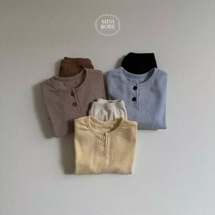 Mini Robe - Korean Baby Fashion - #babyboutiqueclothing - Concon Top Bottom Set