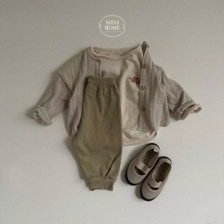 Mini Robe - Korean Baby Fashion - #babyclothing - Autumn Rib Pants - 12